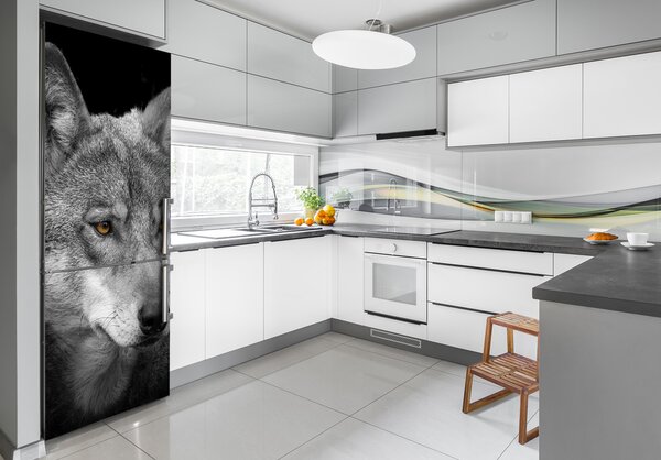 Nálepka fototapeta lednička Portrét vlka FridgeStick-70x190-f-103311727