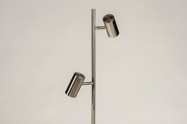 Stojací LED lampa se stmívačem Carol Silver Duo (LMD)
