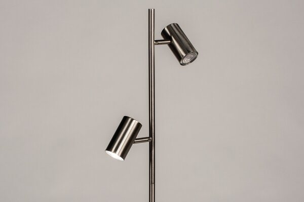 Stojací LED lampa se stmívačem Carol Silver Duo (LMD)