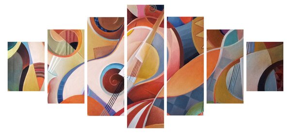 Obraz - Hudební abstrakt (210x100 cm)