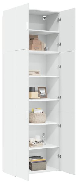 Skříň highboard bílá 80 x 42,5 x 249 cm kompozitní dřevo 3281364