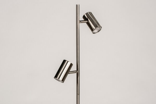 Stojací LED lampa se stmívačem Carol Silver Duo (LMD)