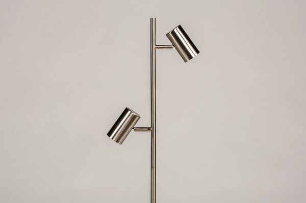 Stojací LED lampa se stmívačem Carol Silver Duo (LMD)
