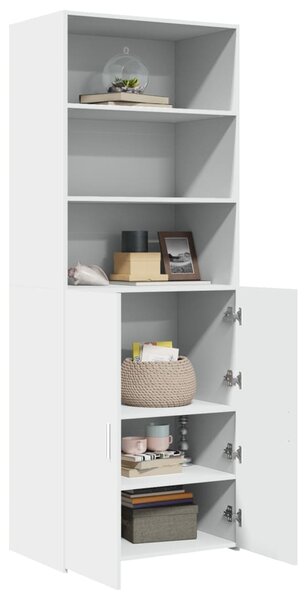 Skříň highboard bílá 70 x 42,5 x 185 cm kompozitní dřevo 3281371