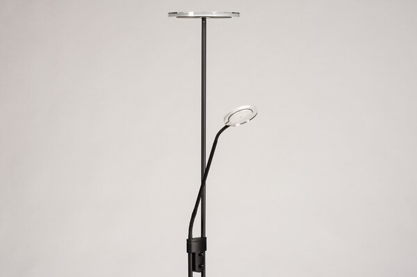 Stojací LED lampa se stmívačem Garcia Black Plus (LMD)