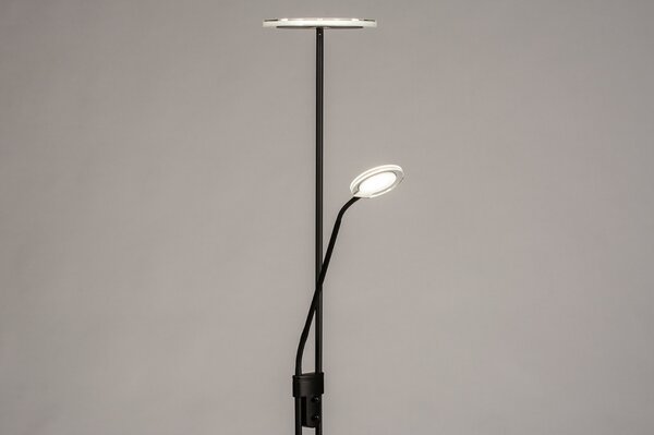 Stojací LED lampa se stmívačem Garcia Black Plus (LMD)