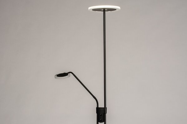 Stojací LED lampa se stmívačem Garcia Black Plus (LMD)