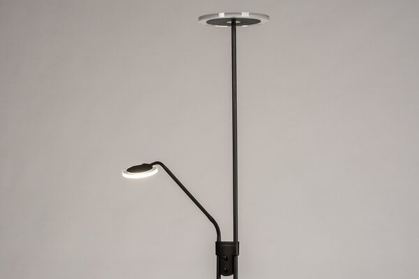 Stojací LED lampa se stmívačem Garcia Black Plus (LMD)