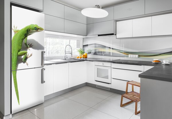 Foto tapeta na ledničku Zelená ještěrka FridgeStick-70x190-f-103468723