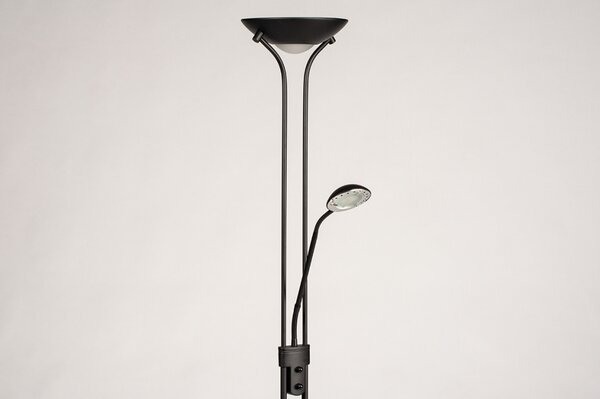 Stojací LED lampa se stmívačem Garcia Black (LMD)