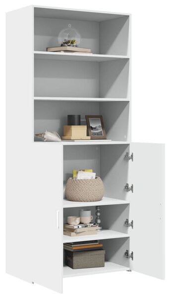 Skříň highboard bílá 80 x 42,5 x 185 cm kompozitní dřevo 3281378