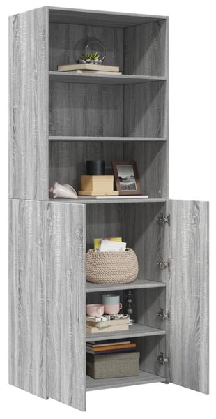 Skříň highboard šedá sonoma 70 x 42,5 x 185 cm kompozitní dřevo 3281376