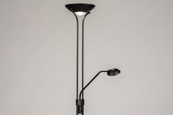 Stojací LED lampa se stmívačem Garcia Black (LMD)