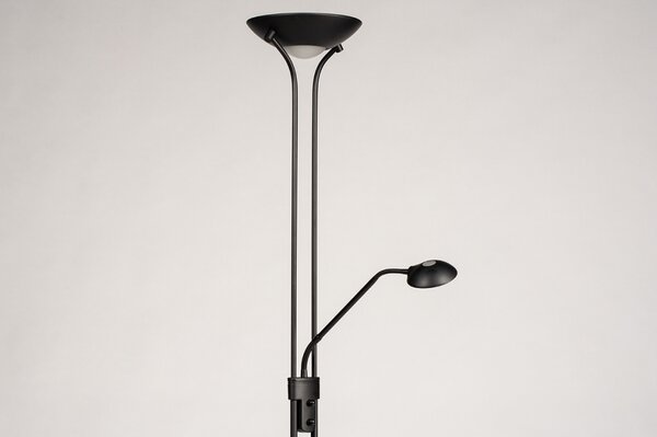Stojací LED lampa se stmívačem Garcia Black (LMD)