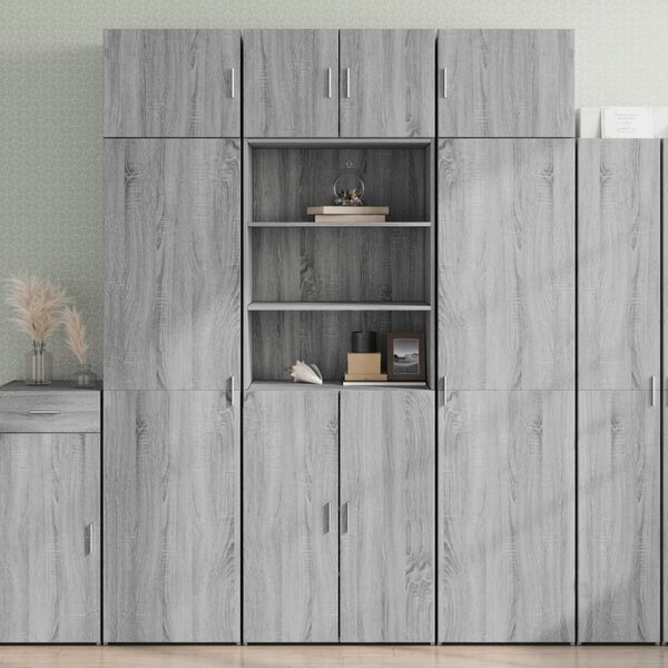Skříň highboard šedá sonoma 70 x 42,5 x 185 cm kompozitní dřevo 3281376