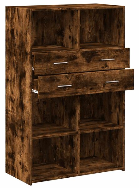 Skříň highboard kouřový dub 80 x 42,5 x 124 cm kompozitní dřevo 3281389