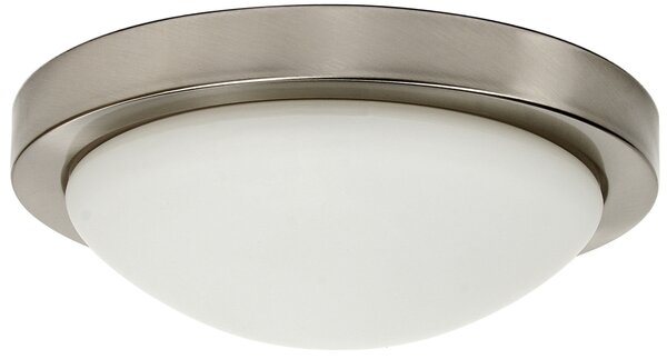 CLX Stropní koupelnové osvětlení GIULIO, 1xE27, 60W, stříbrné, 28cm, kulaté, IP44 13-74013