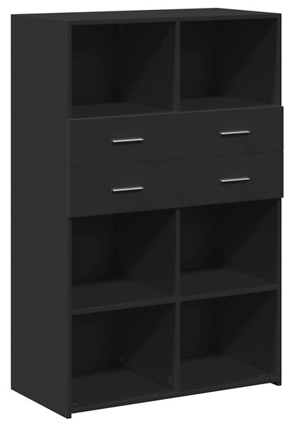 Skříň highboard černá 80 x 42,5 x 124 cm kompozitní dřevo 3281386