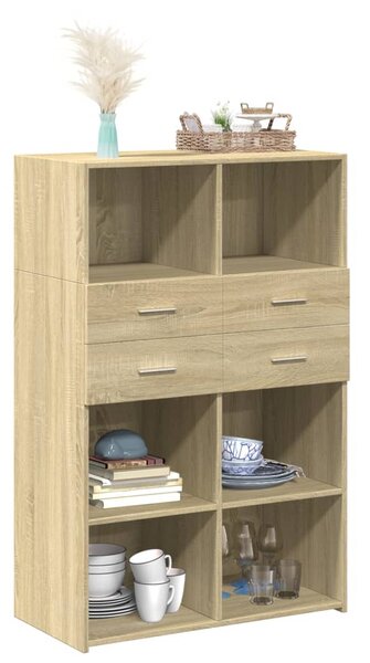 Skříň highboard dub sonoma 80 x 42,5 x 124 cm kompozitní dřevo 3281387