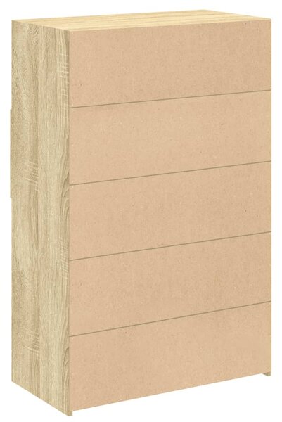Skříň highboard dub sonoma 80 x 42,5 x 124 cm kompozitní dřevo 3281387