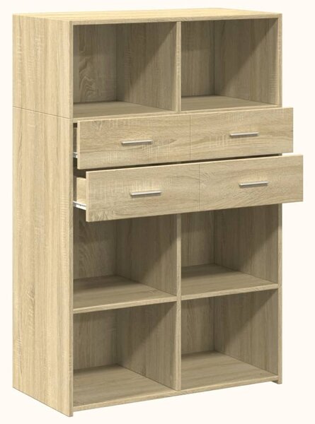 Skříň highboard dub sonoma 80 x 42,5 x 124 cm kompozitní dřevo 3281387