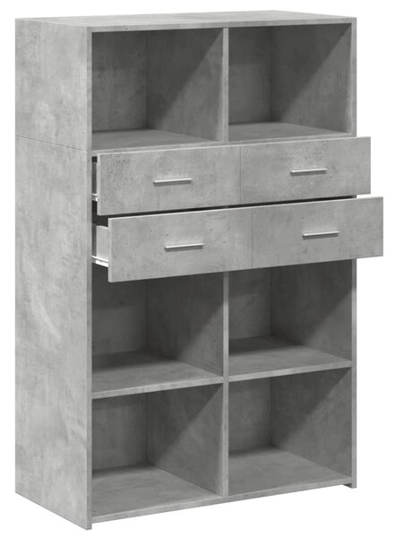 Skříň highboard betonově šedá 80x42,5x124 cm kompozitní dřevo 3281388