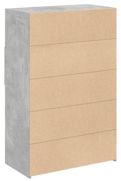 Skříň highboard betonově šedá 80x42,5x124 cm kompozitní dřevo 3281388