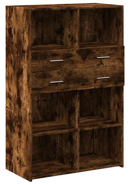 Skříň highboard kouřový dub 80 x 42,5 x 124 cm kompozitní dřevo 3281389