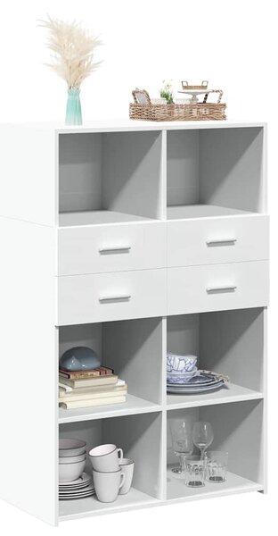 Skříň highboard bílá 80 x 42,5 x 124 cm kompozitní dřevo 3281385