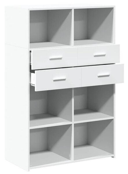 Skříň highboard bílá 80 x 42,5 x 124 cm kompozitní dřevo 3281385