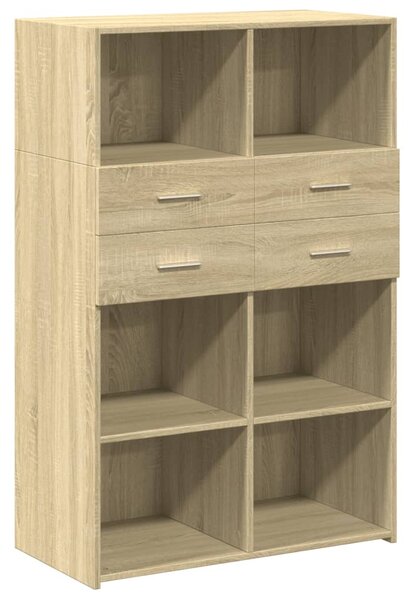 Skříň highboard dub sonoma 80 x 42,5 x 124 cm kompozitní dřevo 3281387