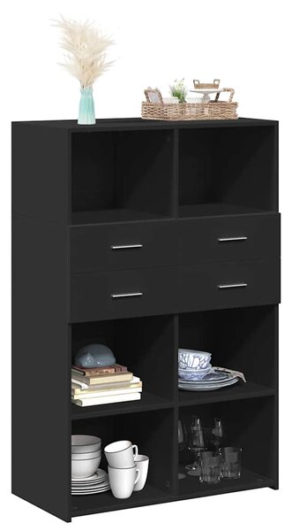 Skříň highboard černá 80 x 42,5 x 124 cm kompozitní dřevo 3281386