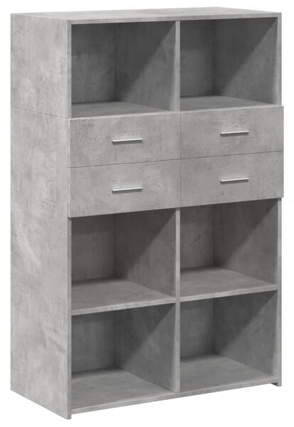 Skříň highboard betonově šedá 80x42,5x124 cm kompozitní dřevo 3281388