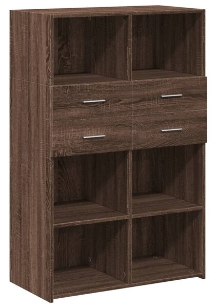 Skříň highboard hnědý dub 80 x 42,5 x 124 cm kompozitní dřevo 3281391