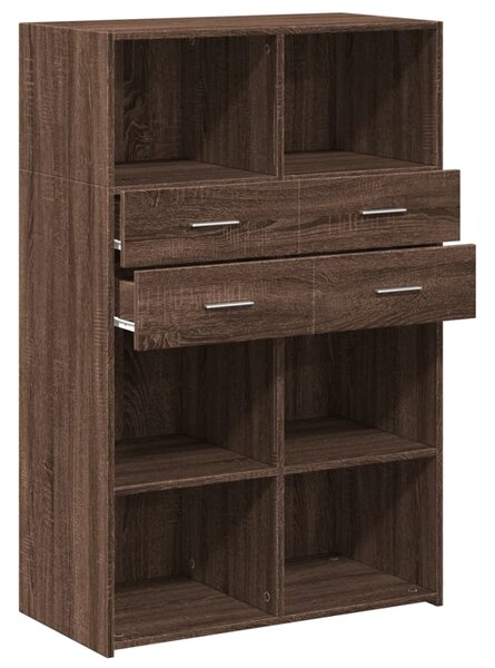 Skříň highboard hnědý dub 80 x 42,5 x 124 cm kompozitní dřevo 3281391