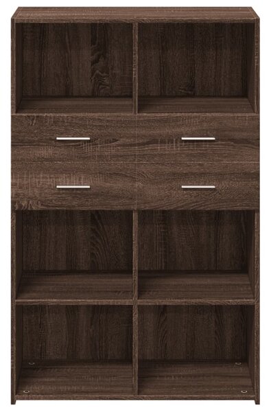 Skříň highboard hnědý dub 80 x 42,5 x 124 cm kompozitní dřevo 3281391