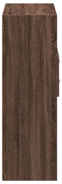 Skříň highboard hnědý dub 80 x 42,5 x 124 cm kompozitní dřevo 3281391