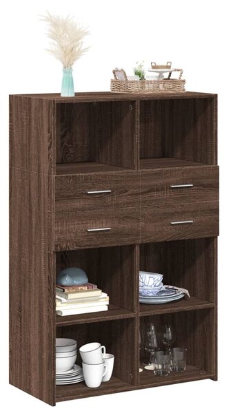 Skříň highboard hnědý dub 80 x 42,5 x 124 cm kompozitní dřevo 3281391
