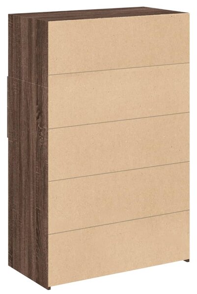Skříň highboard hnědý dub 80 x 42,5 x 124 cm kompozitní dřevo 3281391