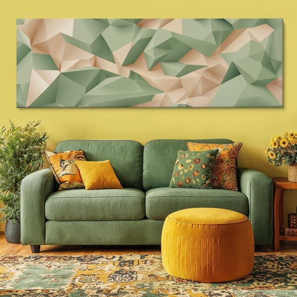 Obraz na plátně - Geometrické záhyby FeelHappy.cz Velikost obrazu (šířka x výška): 60 x 20 cm
