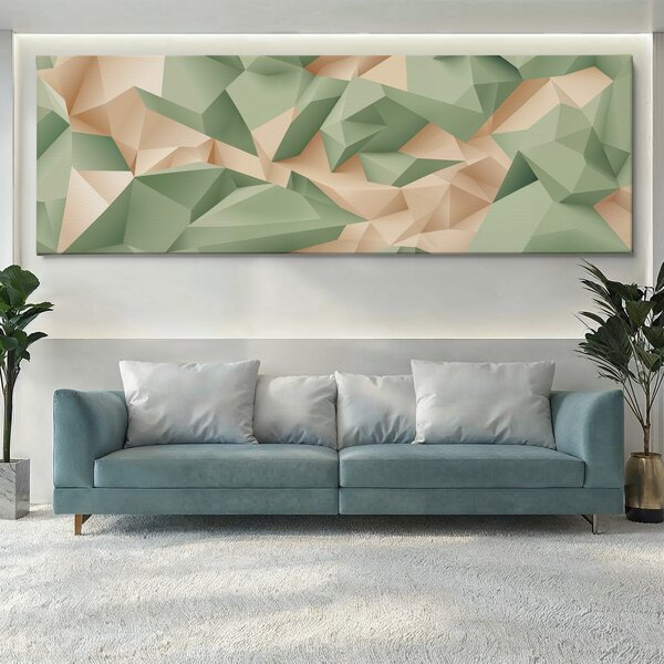 Obraz na plátně - Geometrické záhyby FeelHappy.cz Velikost obrazu (šířka x výška): 60 x 20 cm
