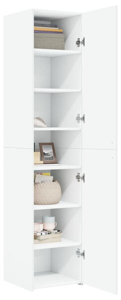 Skříň highboard bílá 40 x 42,5 x 185 cm kompozitní dřevo 3281399