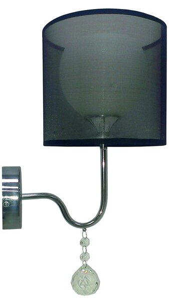 CLX Moderní nástěnná lampa NUNZIO, 1xE27, 60W, černá 21-26552