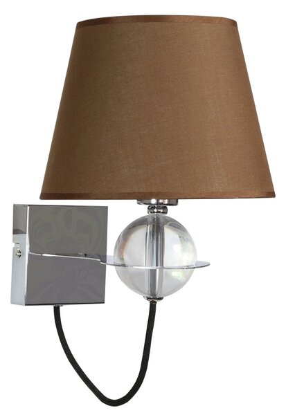 CLX Nástěnná moderní lampa SALAMANCA, 1xE14, 40W, hnědá 21-29539