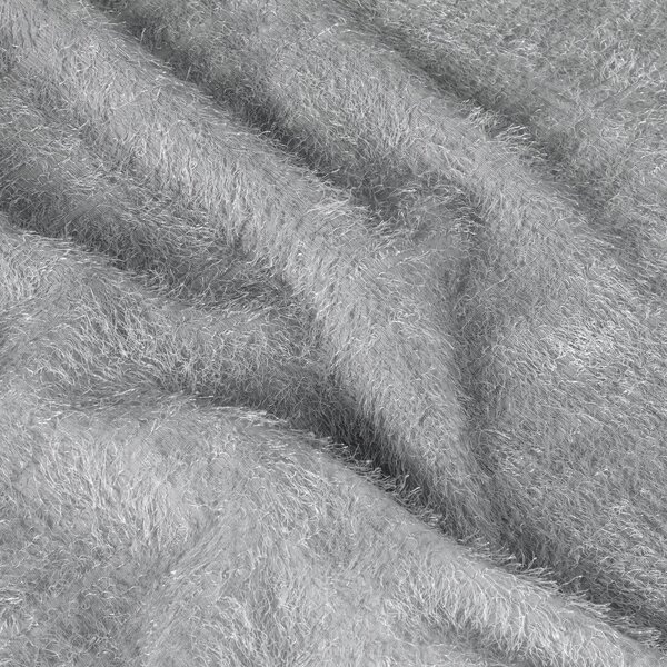 ZÁVĚS NA KROUŽCÍCH AGIS 140X250 CM STŘÍBRNÁ