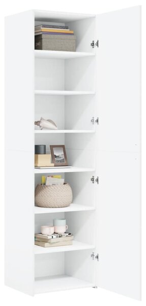 Skříň highboard bílá 50 x 42,5 x 185 cm kompozitní dřevo 3281413