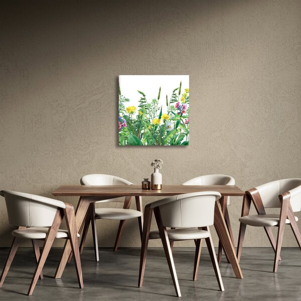 Obraz - Malované luční kvítí (30x30 cm)