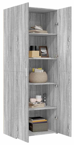 Skříň highboard šedá sonoma 70 x 42,5 x 185 cm kompozitní dřevo 3281425