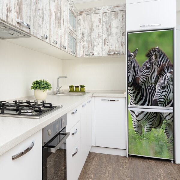 Foto nálepka na ledničku stěnu Tři zebry FridgeStick-70x190-f-48214640