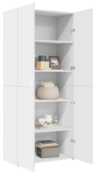 Skříň highboard bílá 80 x 42,5 x 185 cm kompozitní dřevo 3281434